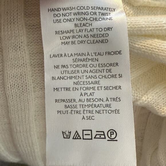 Free People Beach Veda Sweater Vest MED Cream White Boho Festival Preppy Student - Picture 7 of 11